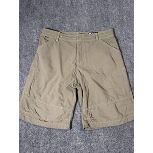 Kuhl Shorts Mens 40 Beige Stretch Nylon Cargo Outdoor Hiking Utility 12 Inseam